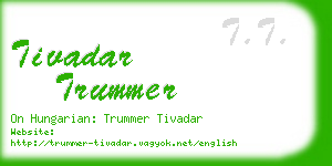 tivadar trummer business card